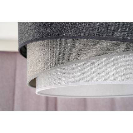 Duolla - Candeeiro suspenso KOBO 1xE27/15W/230V diâmetro 45 cm antracite/cinzento/branco