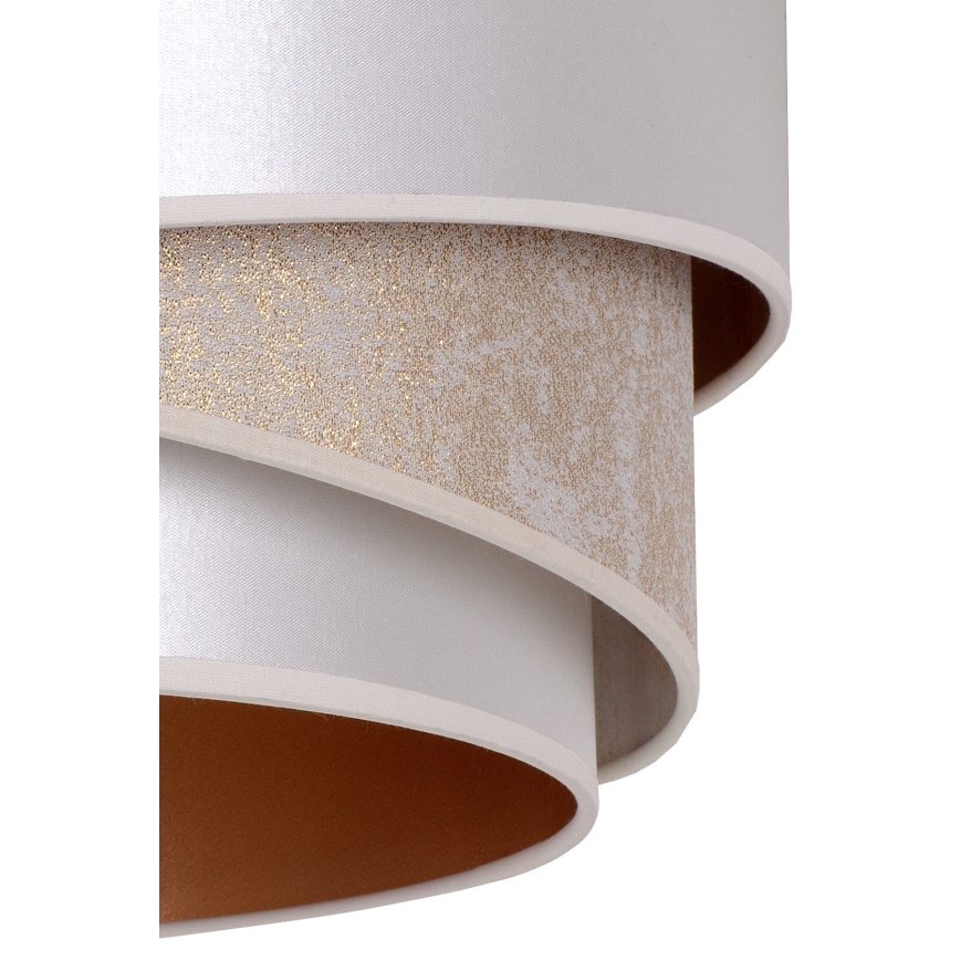 Duolla - Candeeiro suspenso KOBO 1xE27/15W/230V diâmetro 45 cm prateado/dourado