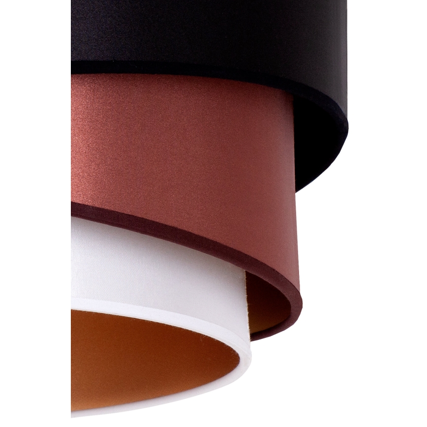 Duolla - Candeeiro suspenso KOBO 1xE27/15W/230V diâmetro 45 cm preto/borgonha/prateado