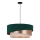 Duolla - Candeeiro suspenso KOBO 1xE27/15W/230V diâmetro 45 cm verde/Rosa dourado/creme