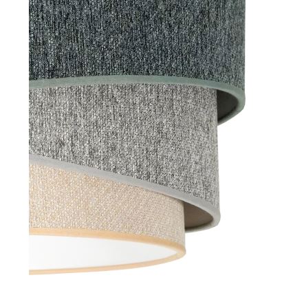 Duolla - Candeeiro suspenso KOBO ECO RECYCLING 1xE27/15W/230V diâmetro 45 cm verde/cinzento/creme