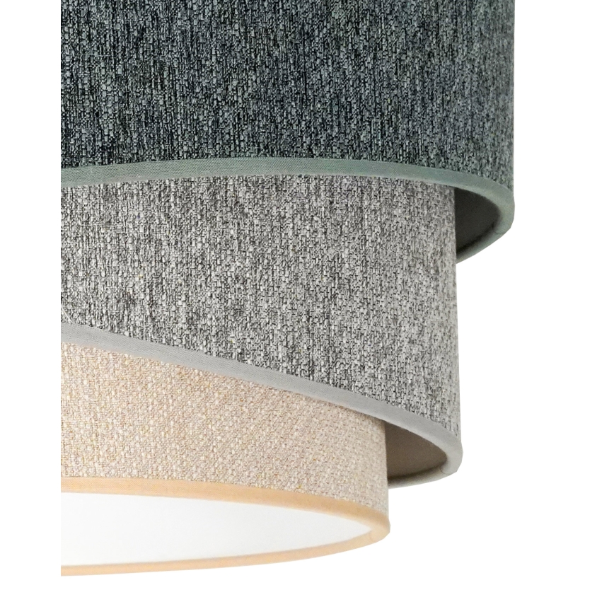 Duolla - Candeeiro suspenso KOBO ECO RECYCLING 1xE27/15W/230V diâmetro 45 cm verde/cinzento/creme