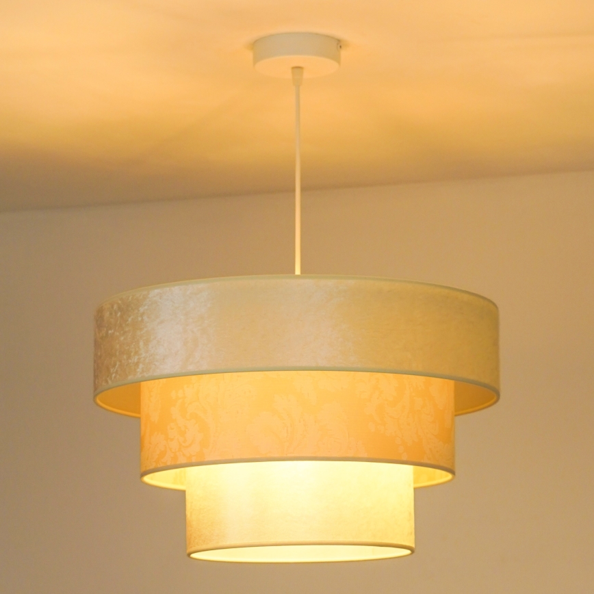 Duolla - Candeeiro suspenso LUNETA 1xE27/40W/230V diâmetro 45 cm creme