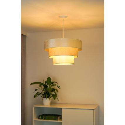 Duolla - Candeeiro suspenso LUNETA 1xE27/40W/230V diâmetro 45 cm creme