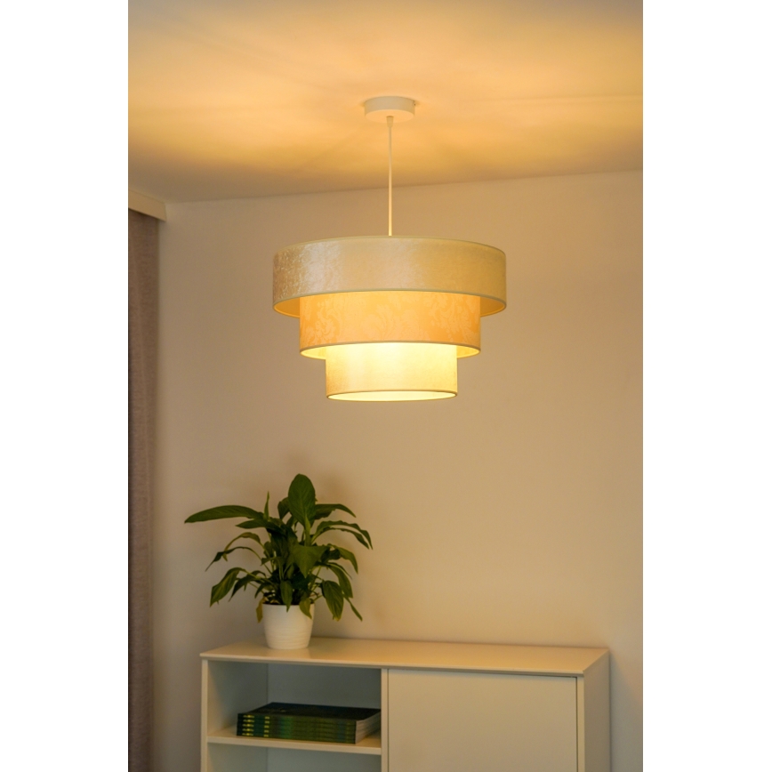 Duolla - Candeeiro suspenso LUNETA 1xE27/40W/230V diâmetro 45 cm creme