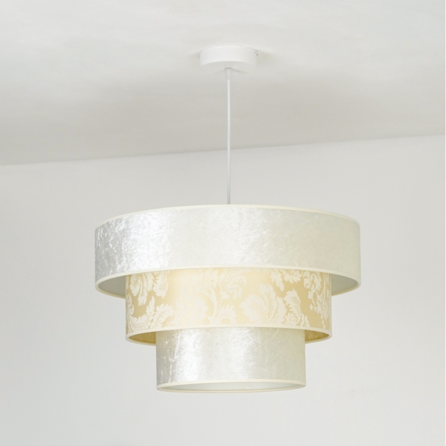 Duolla - Candeeiro suspenso LUNETA 1xE27/40W/230V diâmetro 45 cm creme