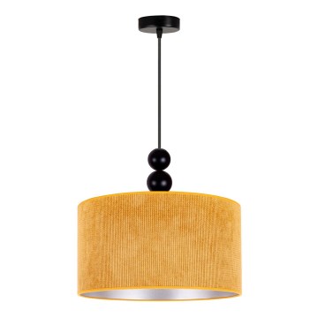 Duolla - Candeeiro suspenso LYON 1xE27/15W/230V diâmetro 40 cm amarelo