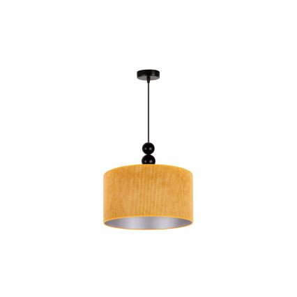Duolla - Candeeiro suspenso LYON 1xE27/15W/230V diâmetro 40 cm amarelo