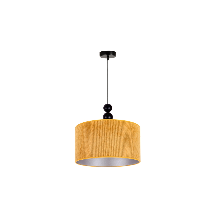Duolla - Candeeiro suspenso LYON 1xE27/15W/230V diâmetro 40 cm amarelo