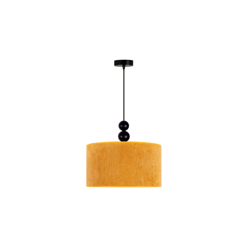 Duolla - Candeeiro suspenso LYON 1xE27/15W/230V diâmetro 40 cm amarelo