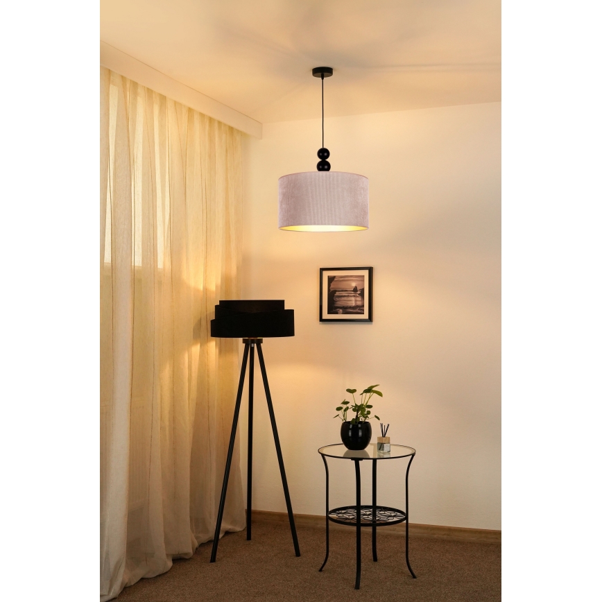 Duolla - Candeeiro suspenso LYON 1xE27/15W/230V diâmetro 40 cm bege