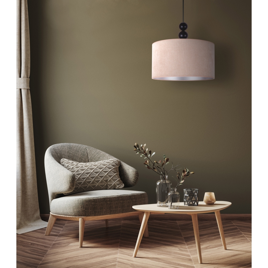 Duolla - Candeeiro suspenso LYON 1xE27/15W/230V diâmetro 40 cm bege