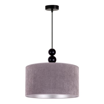 Duolla - Candeeiro suspenso LYON 1xE27/15W/230V diâmetro 40 cm cinzento