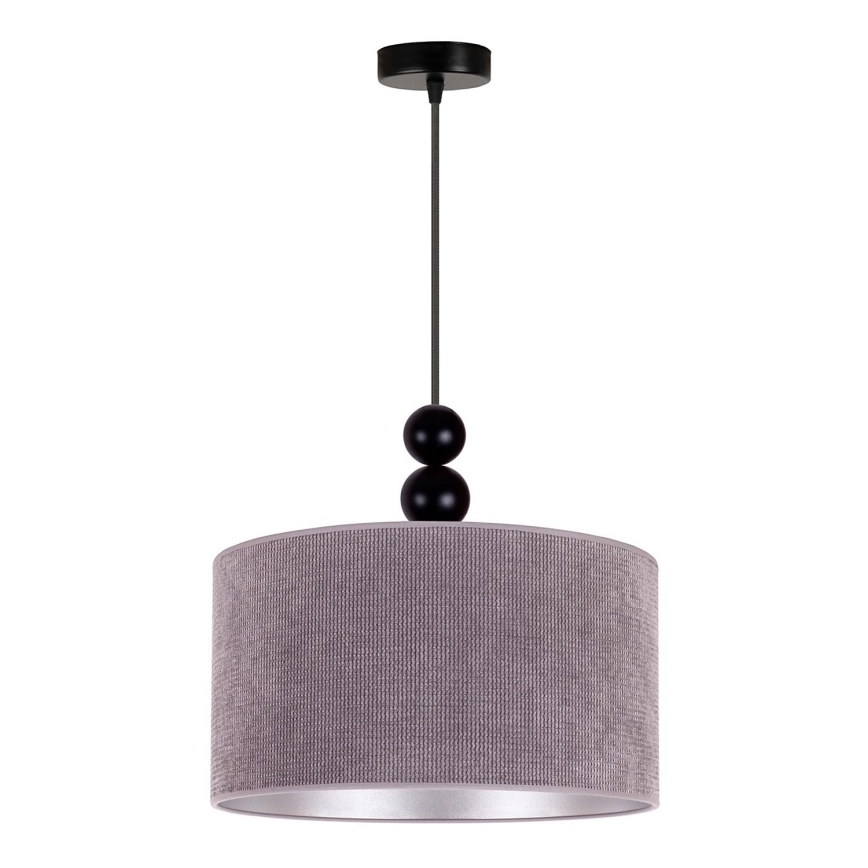Duolla - Candeeiro suspenso LYON 1xE27/15W/230V diâmetro 40 cm cinzento