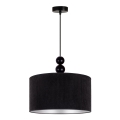 Duolla - Candeeiro suspenso LYON 1xE27/15W/230V diâmetro 40 cm preto