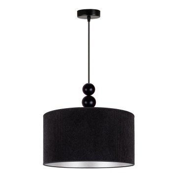 Duolla - Candeeiro suspenso LYON 1xE27/15W/230V diâmetro 40 cm preto