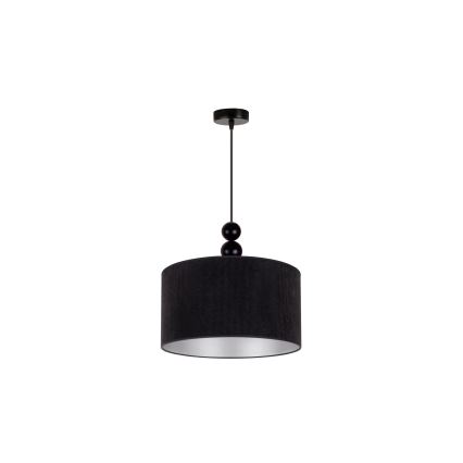 Duolla - Candeeiro suspenso LYON 1xE27/15W/230V diâmetro 40 cm preto
