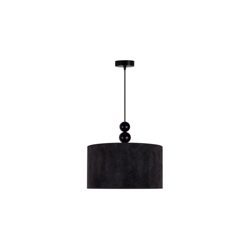 Duolla - Candeeiro suspenso LYON 1xE27/15W/230V diâmetro 40 cm preto