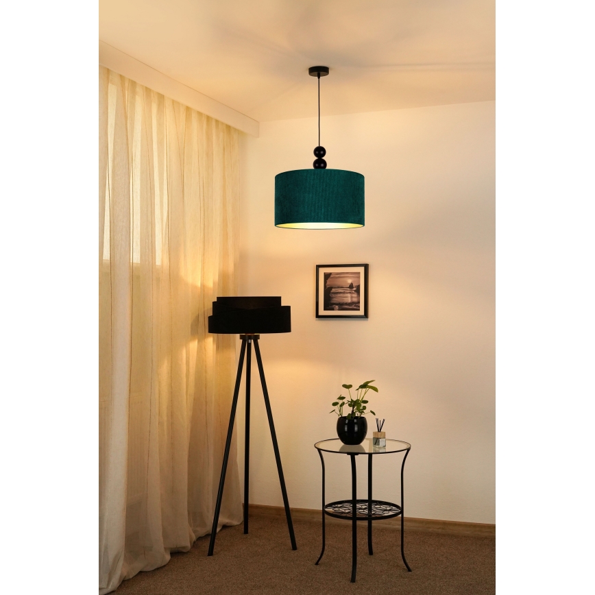 Duolla - Candeeiro suspenso LYON 1xE27/15W/230V diâmetro 40 cm verde