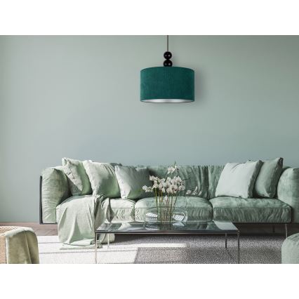 Duolla - Candeeiro suspenso LYON 1xE27/15W/230V diâmetro 40 cm verde