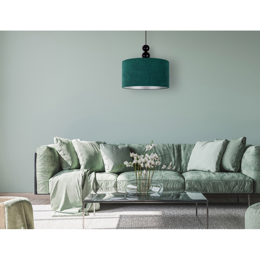 Duolla - Candeeiro suspenso LYON 1xE27/15W/230V diâmetro 40 cm verde