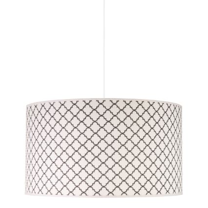 Duolla - Candeeiro suspenso MAROKO 1xE27/40W/230V diâmetro 45 cm branco/preto