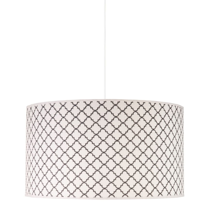 Duolla - Candeeiro suspenso MAROKO 1xE27/40W/230V diâmetro 45 cm branco/preto