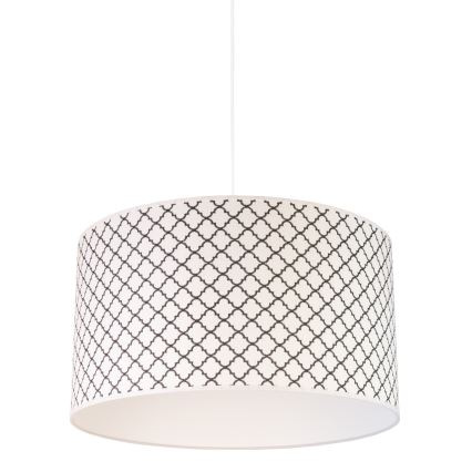 Duolla - Candeeiro suspenso MAROKO 1xE27/40W/230V diâmetro 45 cm branco/preto