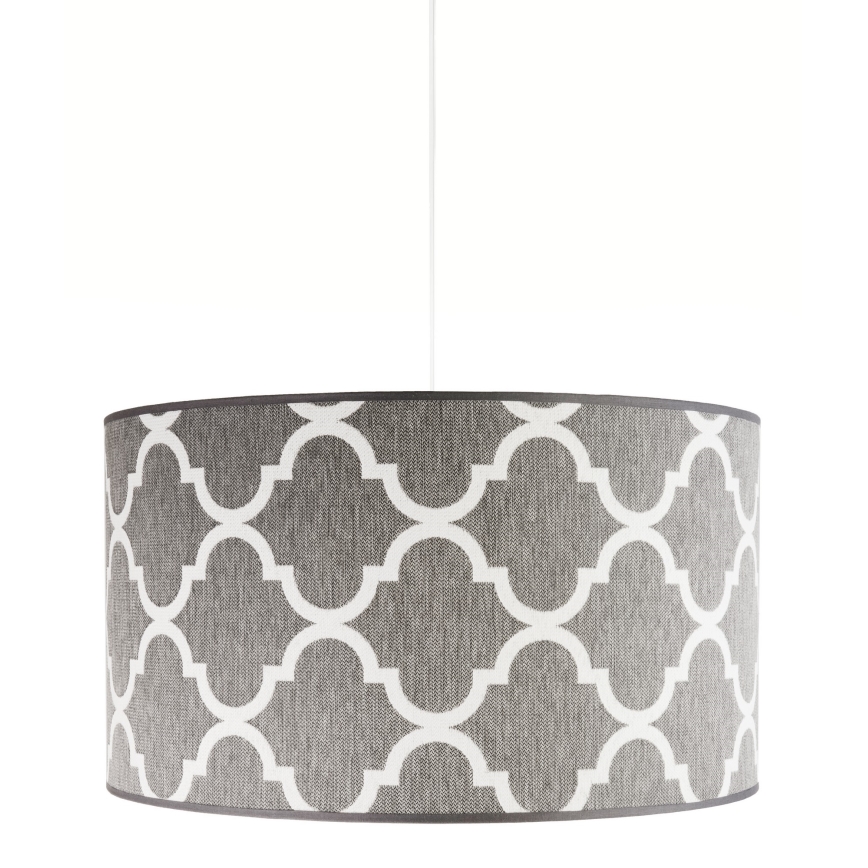 Duolla - Candeeiro suspenso MAROKO 1xE27/40W/230V diâmetro 45 cm cinzento/branco