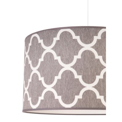 Duolla - Candeeiro suspenso MAROKO 1xE27/40W/230V diâmetro 45 cm cinzento/branco