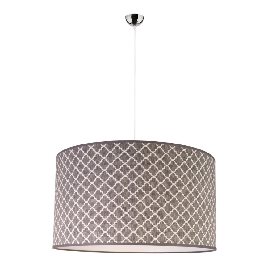 Duolla - Candeeiro suspenso MAROKO 1xE27/40W/230V diâmetro 45 cm cinzento
