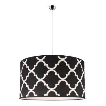Duolla - Candeeiro suspenso MAROKO 1xE27/40W/230V diâmetro 45 cm preto/branco