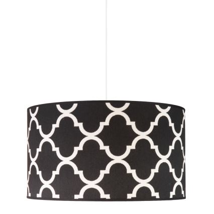 Duolla - Candeeiro suspenso MAROKO 1xE27/40W/230V diâmetro 45 cm preto/branco