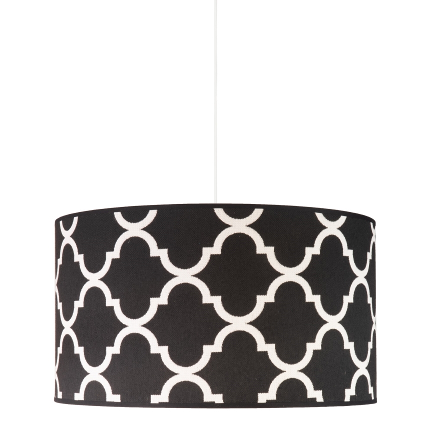 Duolla - Candeeiro suspenso MAROKO 1xE27/40W/230V diâmetro 45 cm preto/branco