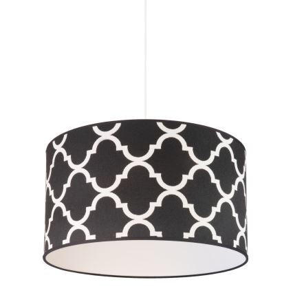 Duolla - Candeeiro suspenso MAROKO 1xE27/40W/230V diâmetro 45 cm preto/branco