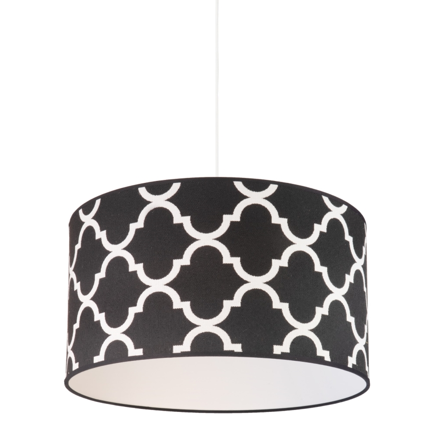 Duolla - Candeeiro suspenso MAROKO 1xE27/40W/230V diâmetro 45 cm preto/branco