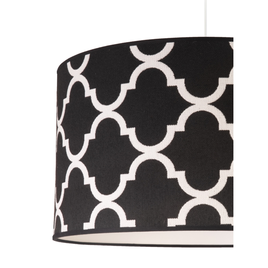 Duolla - Candeeiro suspenso MAROKO 1xE27/40W/230V diâmetro 45 cm preto/branco