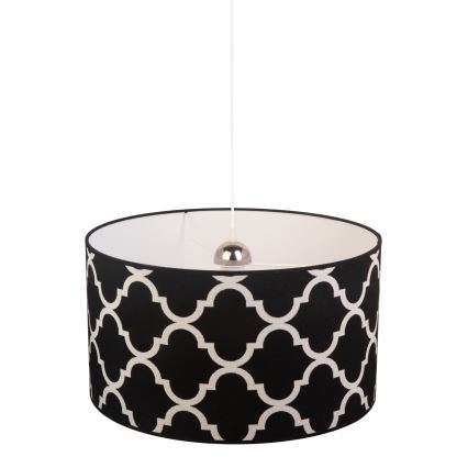Duolla - Candeeiro suspenso MAROKO 1xE27/40W/230V diâmetro 45 cm preto/branco