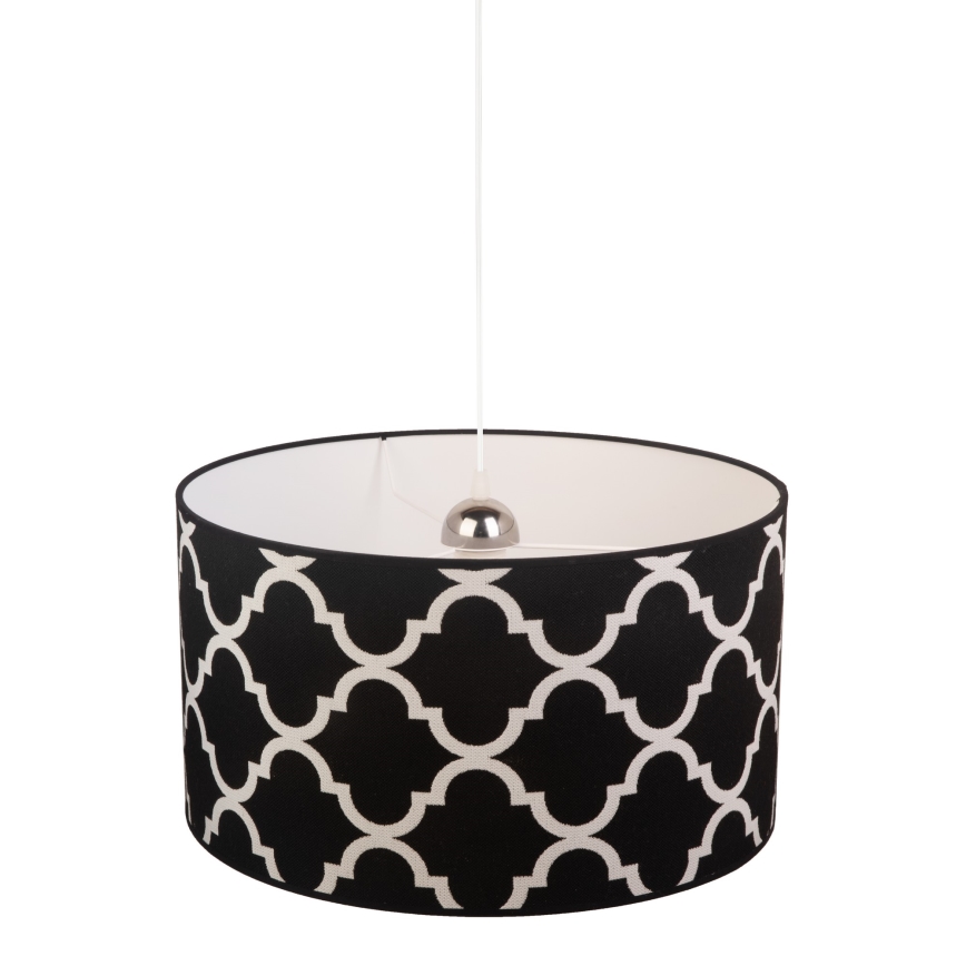 Duolla - Candeeiro suspenso MAROKO 1xE27/40W/230V diâmetro 45 cm preto/branco