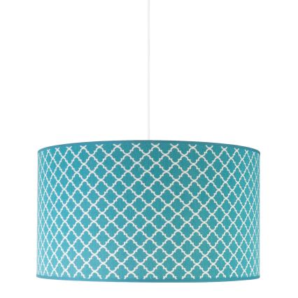 Duolla - Candeeiro suspenso MAROKO 1xE27/40W/230V diâmetro 45 cm turquesa/branco