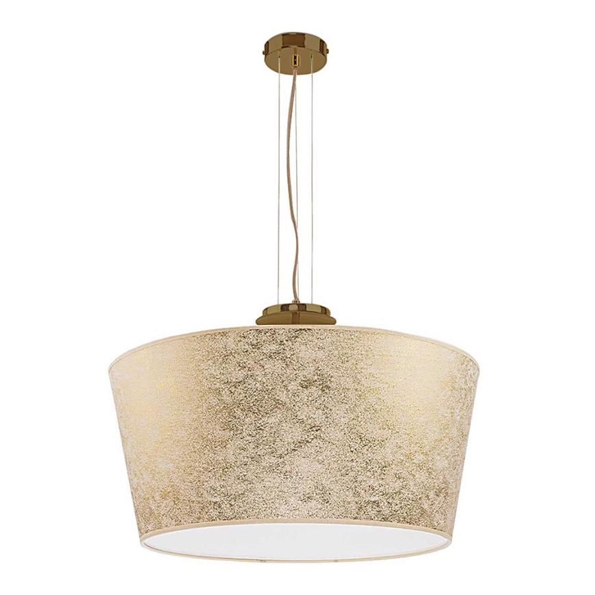 Duolla - Candeeiro suspenso OPERA 3xE14/40W/230V diâmetro 55 cm dourado