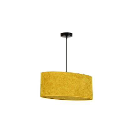 Duolla - Candeeiro suspenso OVAL 1xE27/15W/230V castanho