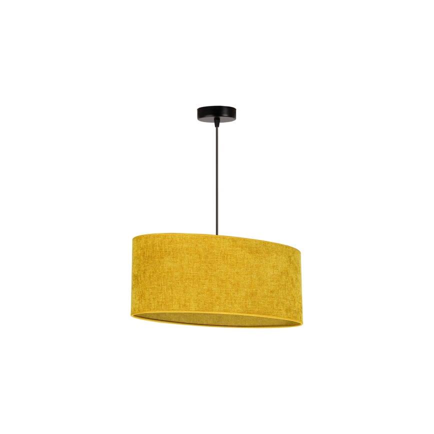 Duolla - Candeeiro suspenso OVAL 1xE27/15W/230V castanho