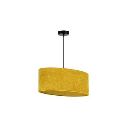 Duolla - Candeeiro suspenso OVAL 1xE27/15W/230V castanho