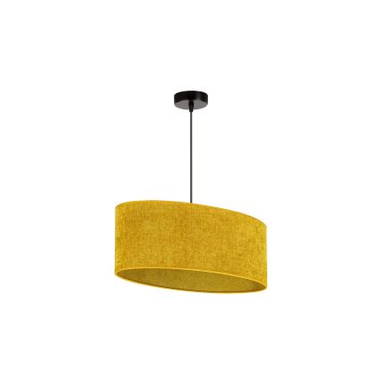 Duolla - Candeeiro suspenso OVAL 1xE27/15W/230V castanho