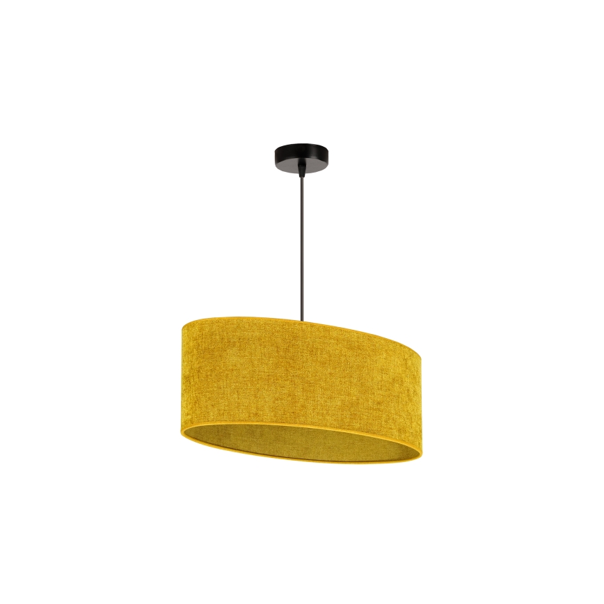 Duolla - Candeeiro suspenso OVAL 1xE27/15W/230V castanho