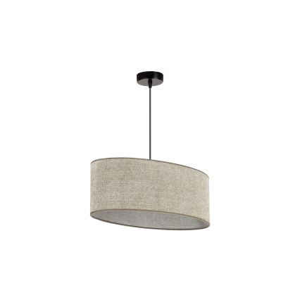Duolla - Candeeiro suspenso OVAL 1xE27/15W/230V castanho