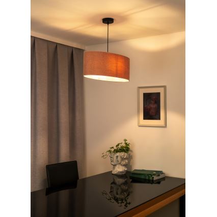 Duolla - Candeeiro suspenso OVAL 1xE27/15W/230V rosa