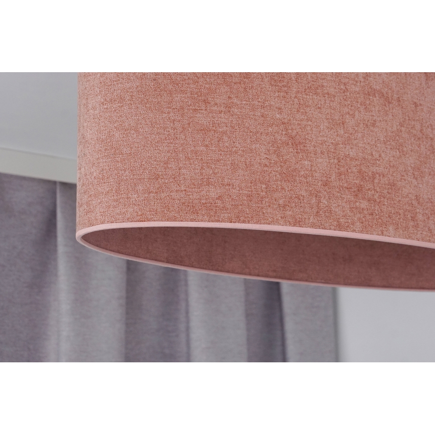 Duolla - Candeeiro suspenso OVAL 1xE27/15W/230V rosa