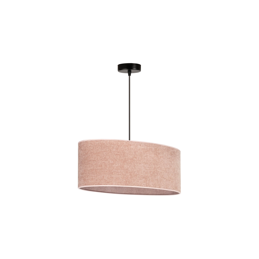 Duolla - Candeeiro suspenso OVAL 1xE27/15W/230V rosa